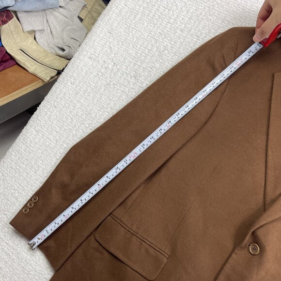 VTG Arnold Brant Pure Cashmere Sport Coat Blazer Jacket Men’s Light Brown Read* - Picture 10 of 16